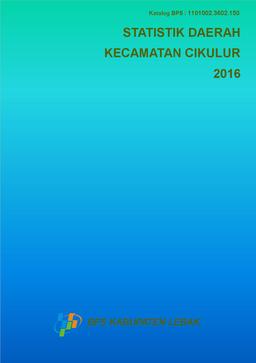 Statistik Daerah Kecamatan Cikulur 2016